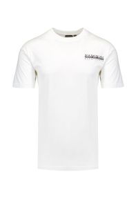 Napapijri - T-shirt NAPAPIJRI S-KEE SS. Materiał: dzianina, bawełna, prążkowany. Wzór: gładki, nadruk #1