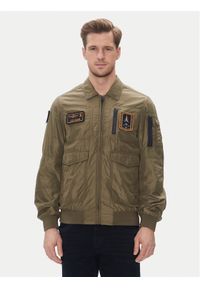 Aeronautica Militare Kurtka przejściowa 251AB2071CT3081 Khaki Regular Fit. Kolor: brązowy. Materiał: syntetyk