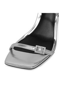 Nine West Klapki ZL23005-1CC Srebrny. Kolor: srebrny. Materiał: skóra #3