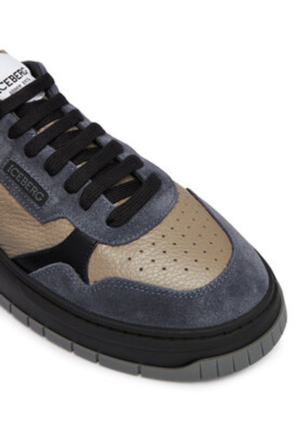 Iceberg Sneakersy Clock V2 IU1687 Kolorowy. Materiał: skóra. Wzór: kolorowy