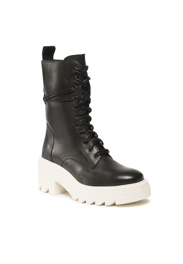 Gino Rossi - GINO ROSSI Trapery RST-CIRCLE-01 Czarny. Kolor: czarny. Materiał: skóra