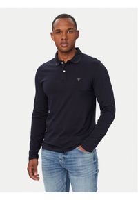 Guess Polo M6YP36 K4395 Granatowy Extra Slim Fit. Typ kołnierza: polo. Kolor: niebieski. Materiał: bawełna #1