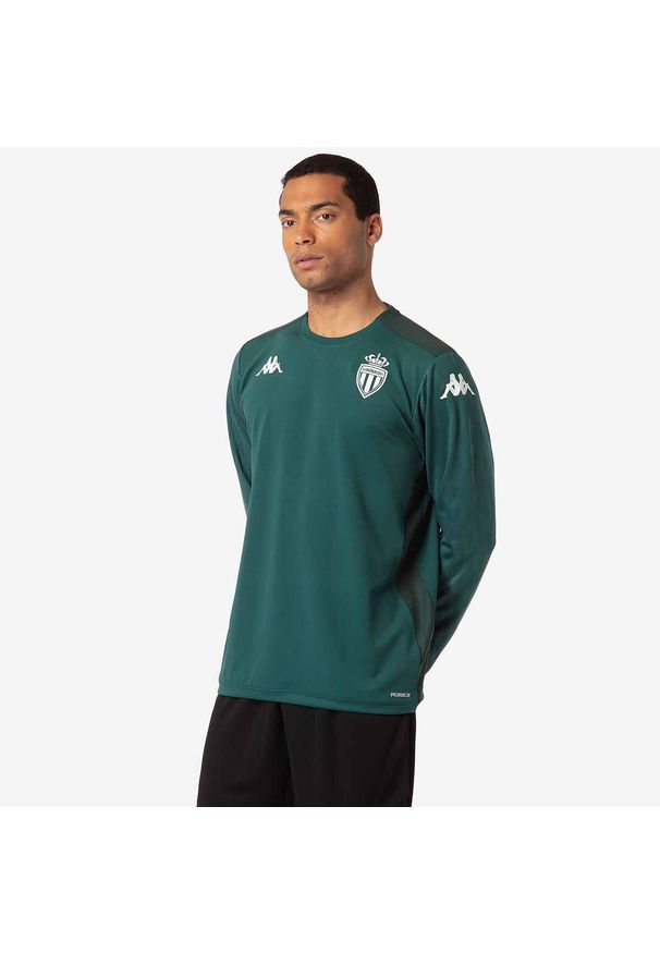 Kappa - Bluza AS Monaco Aldren Pro 8 2024/25. Kolor: zielony. Sport: piłka nożna