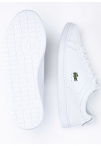 Sneakersy męskie białe Lacoste Carnaby BL21 SMA WHT. Kolor: biały. Materiał: dzianina. Sezon: lato. Sport: bieganie #2