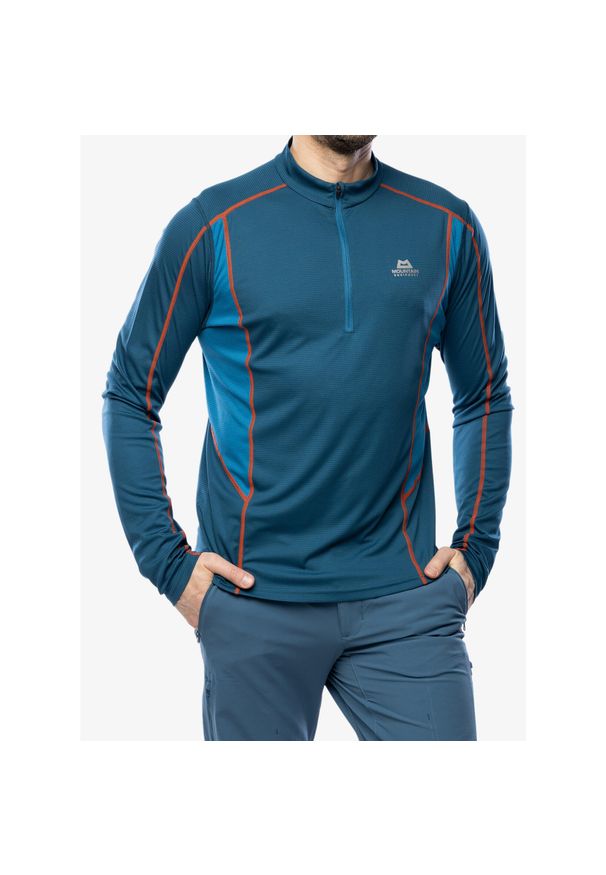 MOUNTAIN EQUIPMENT - Koszulka longsleeve męska Mountain Equipment Ignis LS Zip Tee. Kolor: zielony. Długość rękawa: długi rękaw