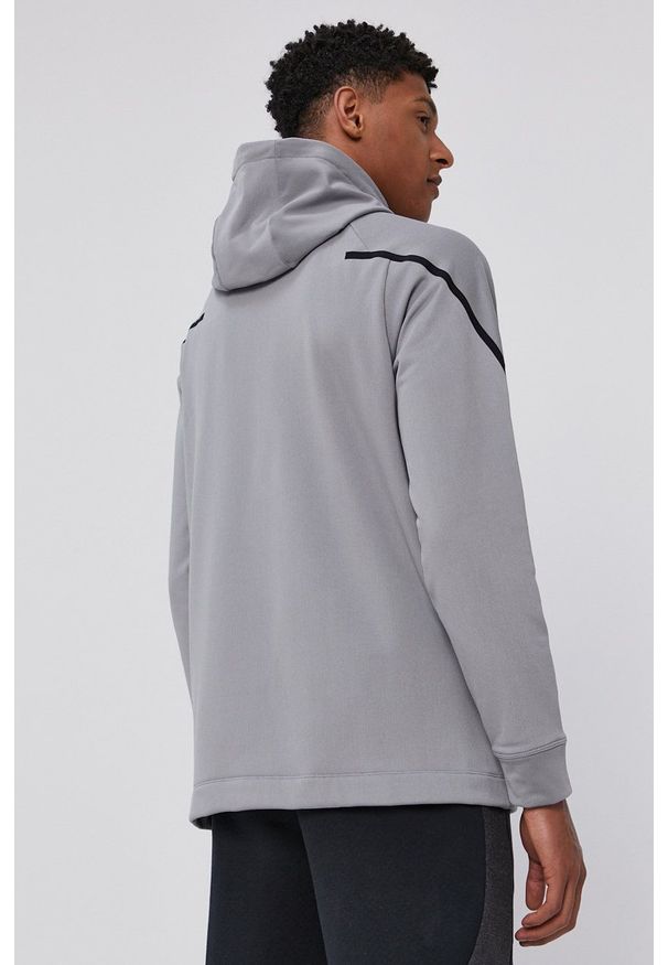 Nike - Bluza. Kolor: szary. Materiał: tkanina, włókno, skóra