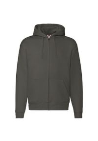 FRUIT OF THE LOOM - Kurtka Z Kapturem Premium Dla Dorosłych Unisex. Typ kołnierza: kaptur. Kolor: wielokolorowy, szary, brązowy