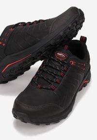 Born2be - Czarno-Czerwone Buty Sportowe Physanos. Nosek buta: okrągły. Zapięcie: sznurówki. Kolor: czarny. Materiał: nubuk, syntetyk #4