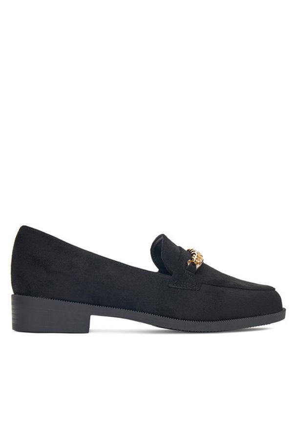 DeeZee Loafersy LE527-14 Czarny. Kolor: czarny. Materiał: materiał