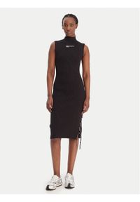Karl Lagerfeld Jeans Sukienka dzianinowa B1W13041 Czarny Slim Fit. Kolor: czarny. Materiał: syntetyk #1