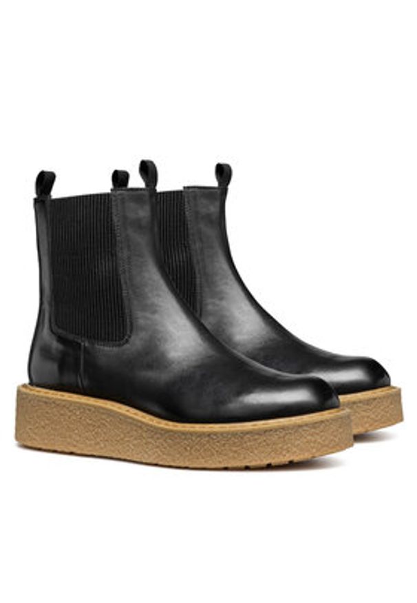 Geox Sztyblety D Elidea D36VEC 043NH C9999 Czarny. Kolor: czarny. Materiał: materiał