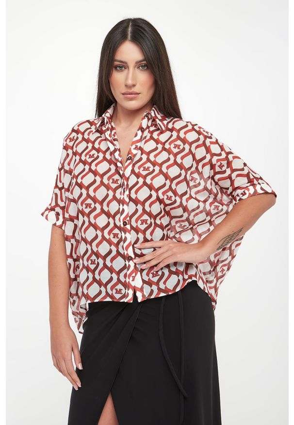 Max Mara Beachwear - Koszula damska z jedwabiem Ariete MAX MARA BEACHWEAR. Materiał: jedwab