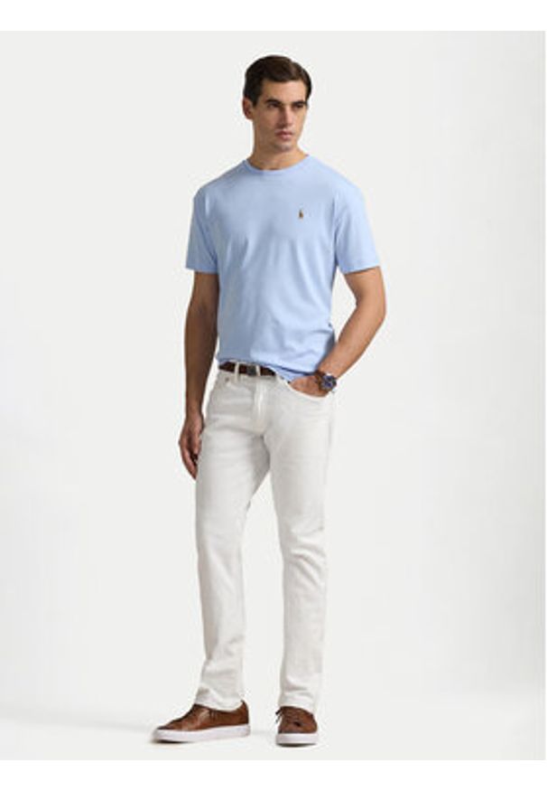Polo Ralph Lauren T-Shirt Classics 710740727 Błękitny Slim Fit. Typ kołnierza: polo. Kolor: niebieski. Materiał: bawełna