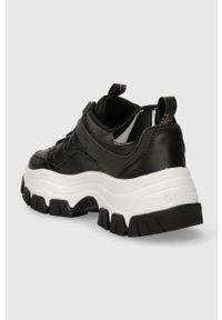 Guess sneakersy BISUN kolor czarny FL8BIU FAL12. Zapięcie: sznurówki. Kolor: czarny. Materiał: guma. Obcas: na platformie #4