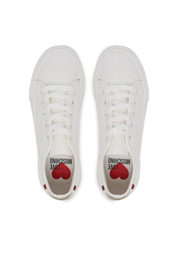 Love Moschino - LOVE MOSCHINO Trampki JA15012G0MJP0100 Biały. Kolor: biały. Materiał: materiał