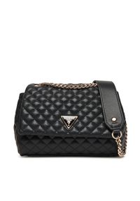 Guess Torebka Everlee HWQG86 79210 Czarny. Kolor: czarny. Materiał: skórzane
