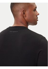 Karl Lagerfeld - KARL LAGERFELD Longsleeve 755055 554225 Czarny Regular Fit. Typ kołnierza: dekolt w karo. Kolor: czarny. Materiał: bawełna. Długość rękawa: długi rękaw #2