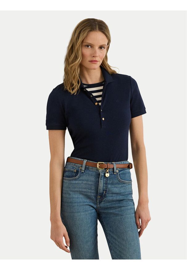 Lauren Ralph Lauren - LAUREN RALPH LAUREN Polo 200679219028 Granatowy Regular Fit. Typ kołnierza: polo. Kolor: niebieski. Materiał: bawełna