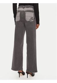 LOLA CASADEMUNT Jeansy LF2514015 Szary Wide Leg. Kolor: szary