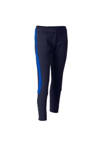 KIPSTA - Spodnie dresowe piłkarskie dla dzieci Kipsta TP 500 (krótkie nogawki). Kolor: niebieski. Materiał: materiał, poliester, elastan. Sport: piłka nożna #1