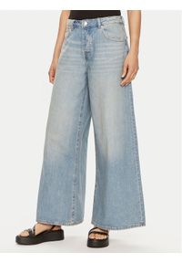 Gina Tricot Jeansy 22036 Niebieski Wide Leg. Kolor: niebieski