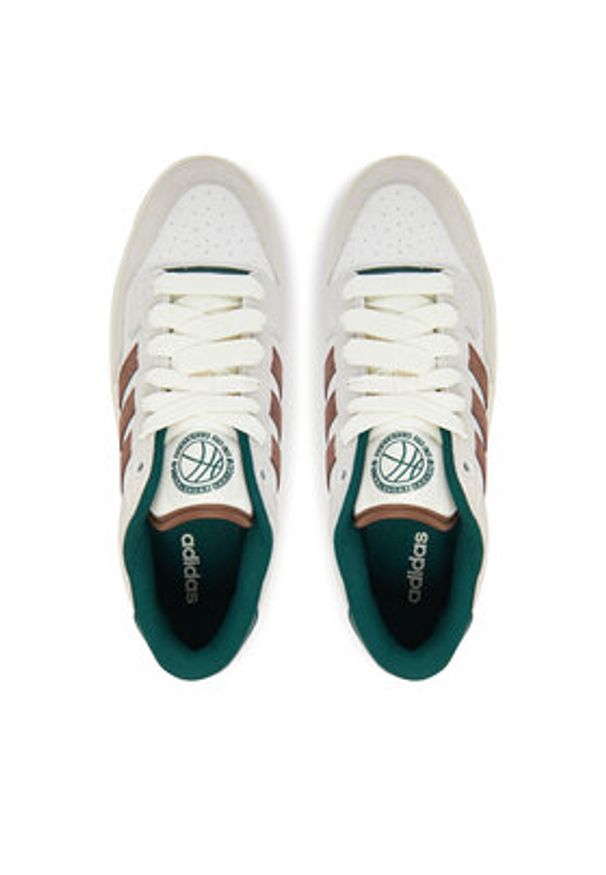 Adidas - adidas Sneakersy Rapid Court Low JR3157 Beżowy. Kolor: beżowy. Materiał: skóra