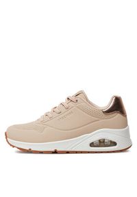 skechers - Skechers Sneakersy Uno Shimmer Away 155196/NAT Różowy. Kolor: różowy. Materiał: skóra