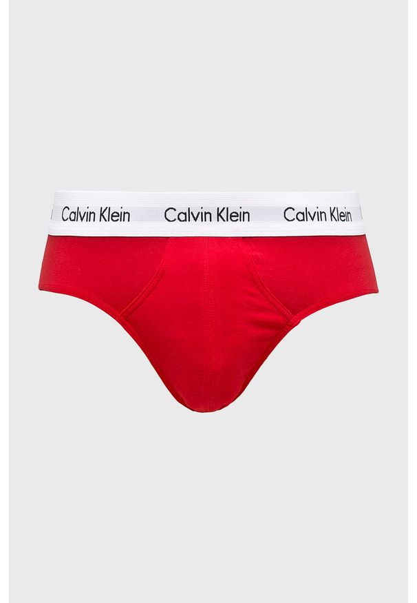 Calvin Klein Underwear - Slipy (3-pack). Kolor: wielokolorowy. Materiał: bawełna, dzianina, elastan. Wzór: gładki