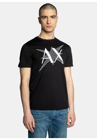 Koszulka męska czarna Armani Exchange 3LZTFD ZJ8EZ 1200. Kolor: czarny #1