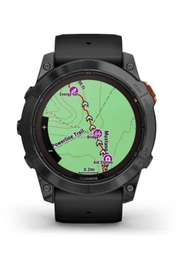 GARMIN - Garmin Fenix 7X Pro Solar czarny z czarnym paskiem. Rodzaj zegarka: cyfrowe. Kolor: czarny. Styl: militarny, sportowy, casual