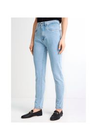 Ochnik - Jasne spodnie jeansowe damskie. Kolor: niebieski. Materiał: bawełna. Sezon: zima, lato. Styl: klasyczny
