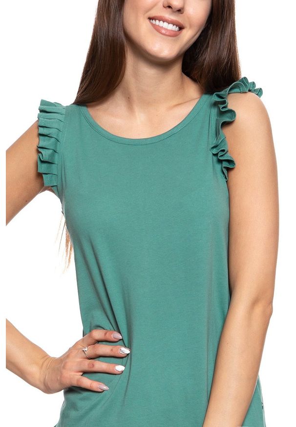 Mustang - MUSTANG T SHIRT DAMSKI Alma C Ruffle 1009470 6318