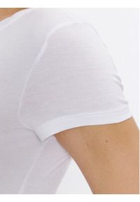 Armani Exchange T-Shirt 6RYT04 YJ16Z 1000 Biały Slim Fit. Kolor: biały. Materiał: bawełna