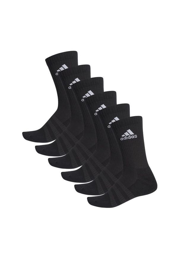 Adidas - Skarpety skarpetki ADIDAS DZ9354 CZARNE 6 PAR. Kolor: czarny. Materiał: poliester, elastan, bawełna. Wzór: gładki