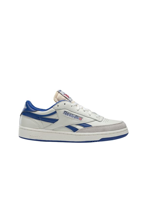 Trenerzy Reebok Club C Revenge Vintage. Okazja: na spacer. Kolor: niebieski, wielokolorowy, beżowy, biały, czerwony. Materiał: skóra. Model: Reebok Club. Sport: turystyka piesza