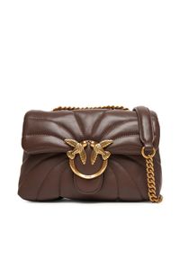 Pinko - PINKO Torebka Love Puff Mini Cl AI 24-25 PLTT 100039 A1EX Brązowy. Kolor: brązowy. Materiał: skórzane