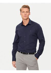 TOMMY HILFIGER - Tommy Hilfiger Koszula MW0MW38347 Granatowy Slim Fit. Kolor: niebieski. Materiał: bawełna