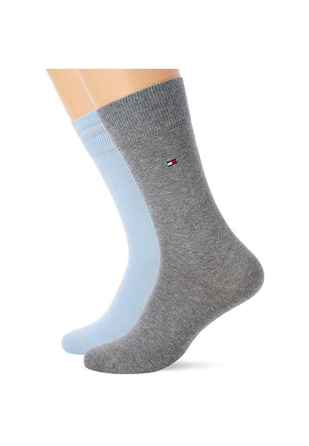 ZEAGLE - Męskie Skarpetki Klasyczne z Bawełny Tommy Hilfiger 43-46. Kolor: fioletowy. Materiał: elastan, poliamid, bawełna