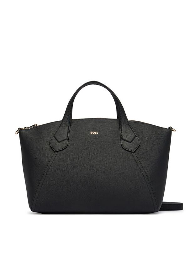 BOSS Torebka Lenah M 50563396 Czarny. Kolor: czarny. Materiał: skórzane