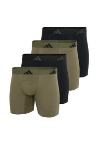 Adidas - Bokserki Active Flex Cotton Ergonomic 4 pak. Kolor: wielokolorowy. Materiał: bawełna, elastan. Sport: fitness