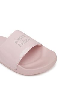 Tommy Jeans Klapki Flag Pool Slide Patent EN0EN02901 Różowy. Kolor: różowy. Materiał: skóra #3