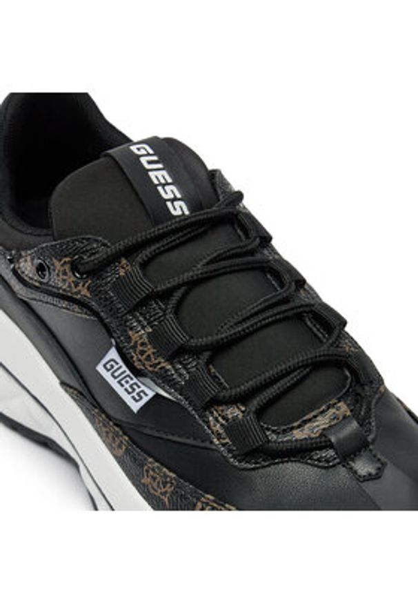 Guess Sneakersy Kyrki FLTKYR FAL12 Czarny. Kolor: czarny. Materiał: skóra