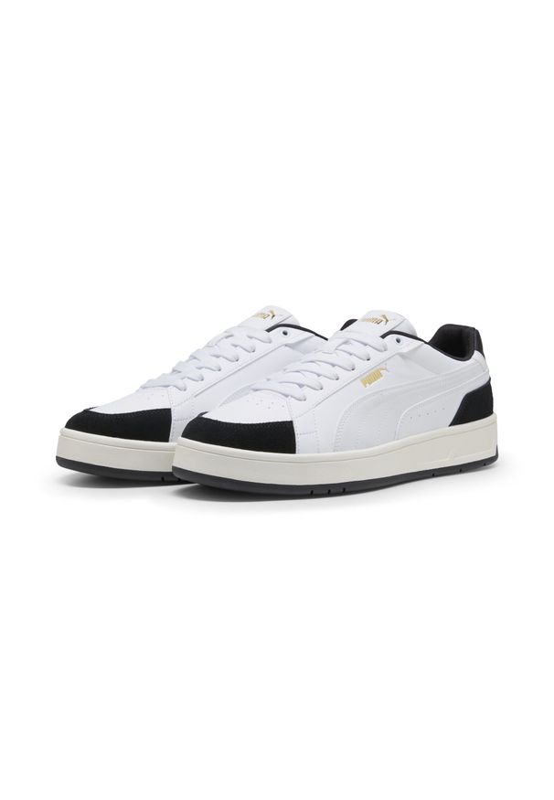 Puma - Sneakersy unisex Court Classico Sport PUMA White Black. Kolor: czarny, biały, wielokolorowy. Materiał: zamsz. Sport: turystyka piesza
