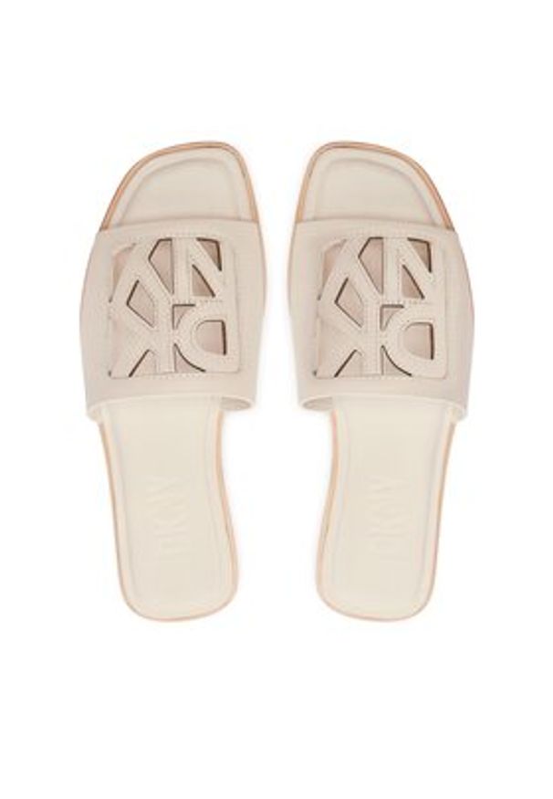 DKNY Klapki Jalila K1412783 Écru. Materiał: skóra