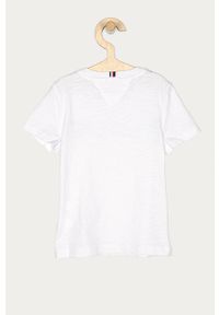 TOMMY HILFIGER - Tommy Hilfiger - T-shirt dziecięcy 98-176 cm. Okazja: na co dzień. Kolor: biały. Materiał: bawełna, materiał, dzianina. Wzór: aplikacja. Styl: casual #3
