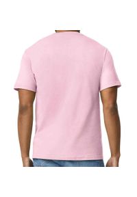 GILDAN - Bawełniana Lekka Koszulka Unisex Dla Dorosłych. Kolor: różowy. Materiał: bawełna