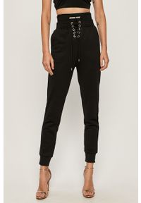 Guess Jeans - Spodnie. Kolor: czarny. Materiał: bawełna, jeans, dzianina, poliamid. Wzór: gładki #2