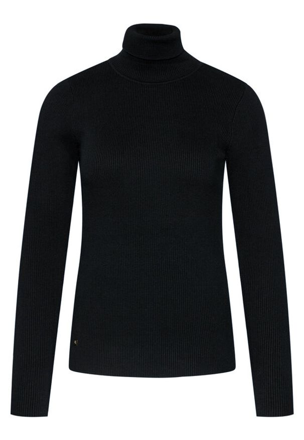 Lauren Ralph Lauren Golf L/s Turtle Neck 200643398011 Czarny Slim Fit. Typ kołnierza: golf. Kolor: czarny. Materiał: bawełna