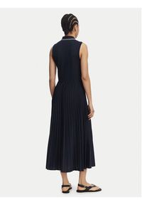 TOMMY HILFIGER - Tommy Hilfiger Sukienka codzienna 1985 Pleated WW0WW49621 Granatowy Regular Fit. Okazja: na co dzień. Kolor: niebieski. Materiał: syntetyk. Typ sukienki: proste. Styl: casual #4