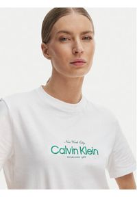 Calvin Klein Jeans T-Shirt NYC Logo LV047F810G Biały Classic Fit. Kolor: biały. Materiał: bawełna #4